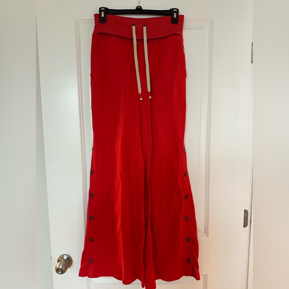 Free people red lounge pants